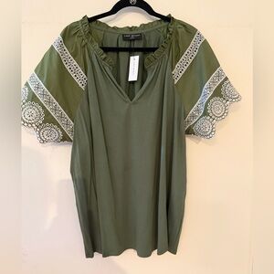Lane Bryant Olive Green Top